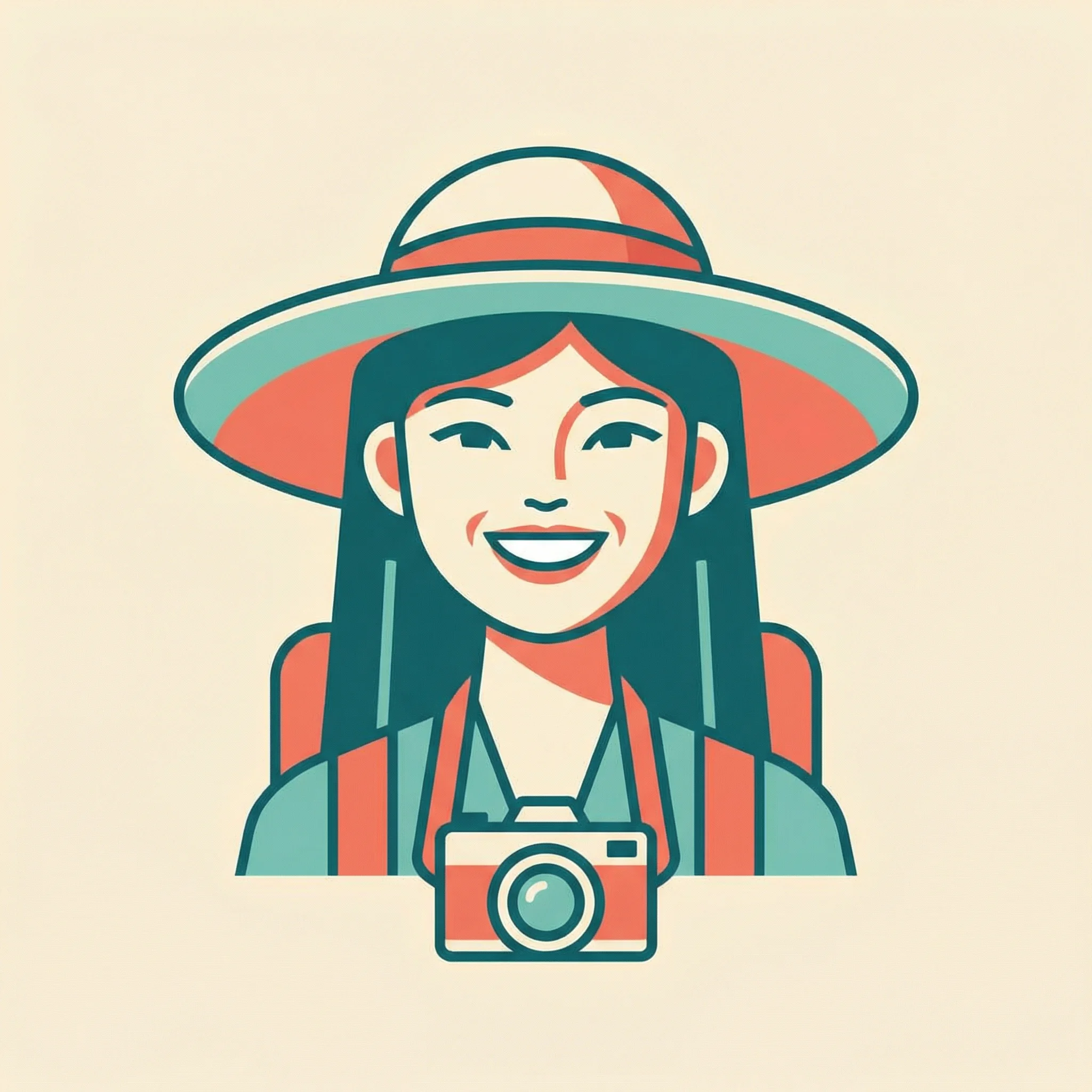 旅行UP主行走的镜头头像